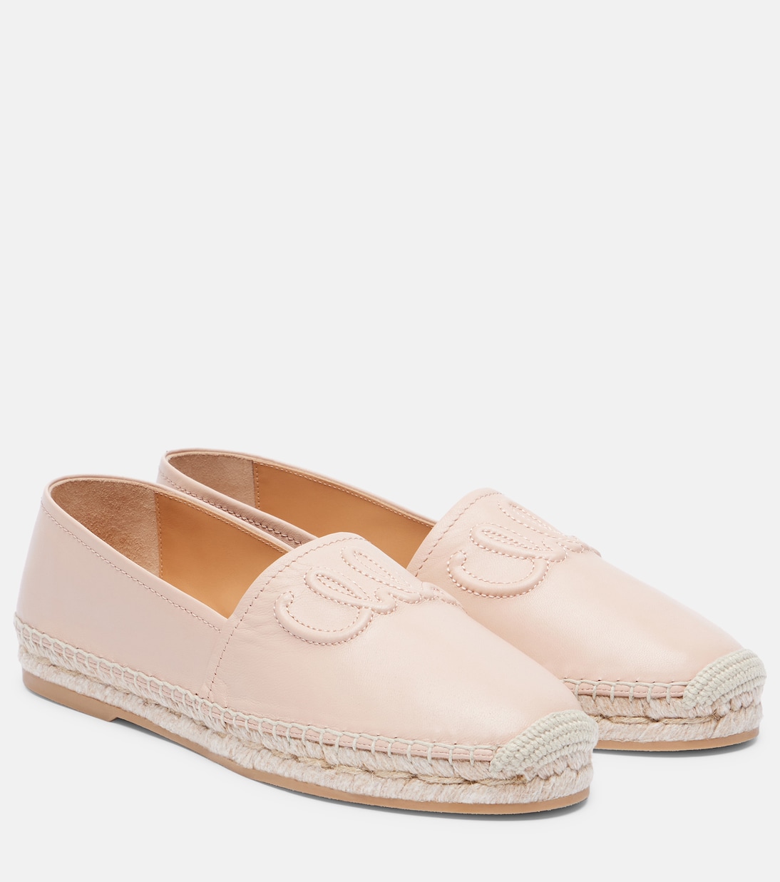Испанские эспадрильи Isla с логотипом из кожи Chloé, Blush Pink