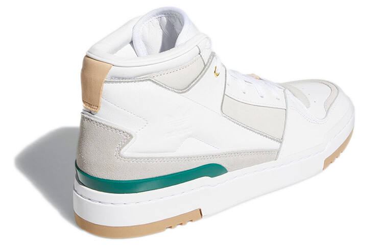 Кроссовки Adidas Originals Forum Luxe Mid White Collegiate Green Gum — фото 4