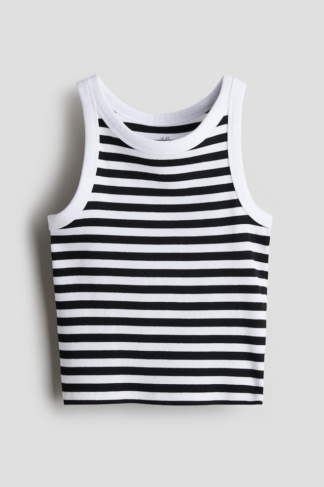 

Топ из хлопка в рубчик H&M, мультиколор
