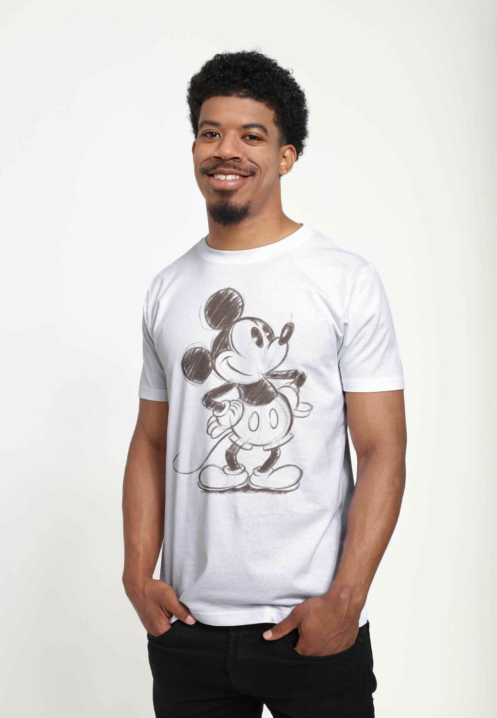 

Футболка с принтом Mickey Classic Sketchy Mickey Unisex Disney, белая
