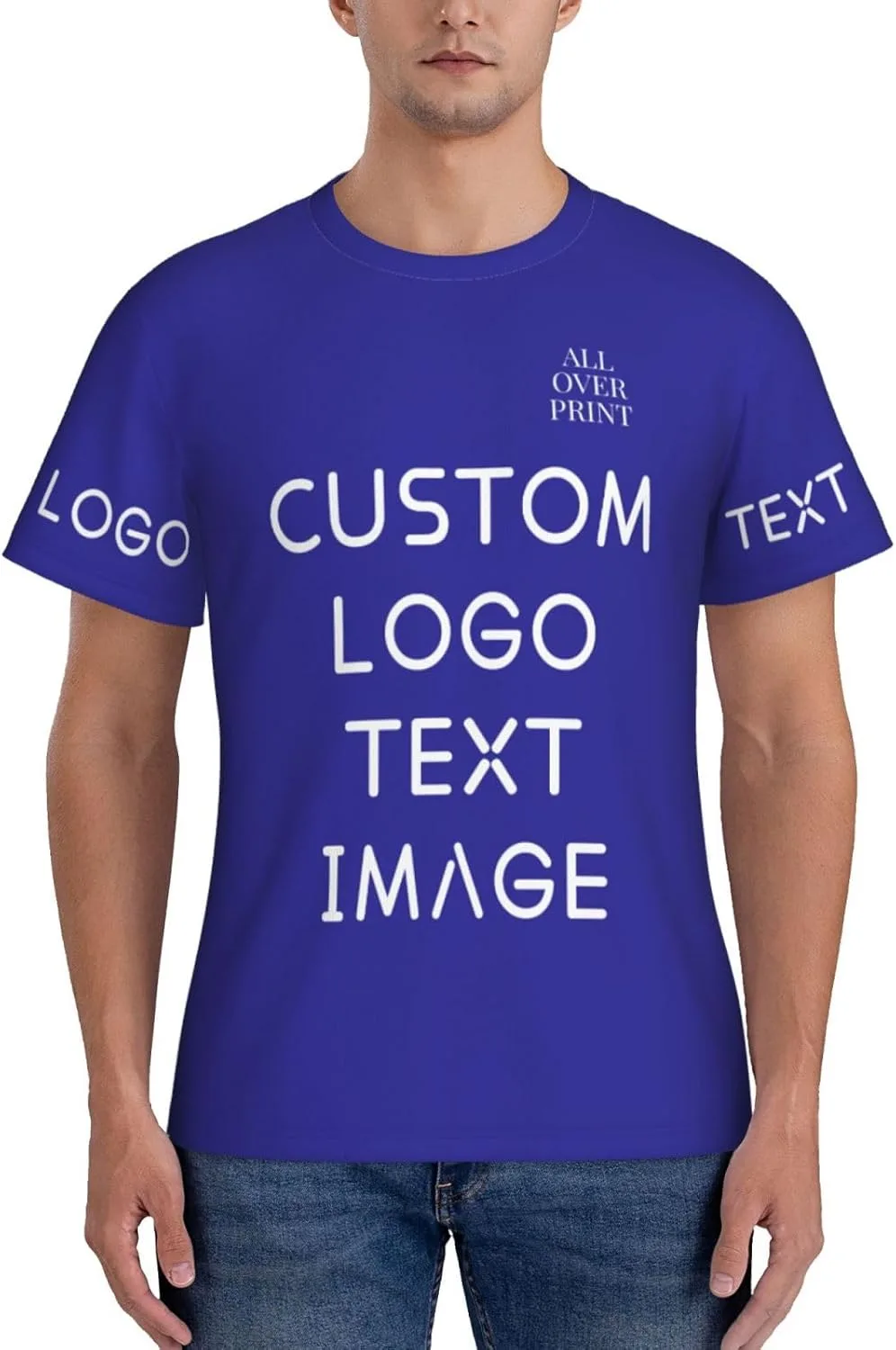 

Футболка с полной запечаткой Custom T Shirts с логотипом