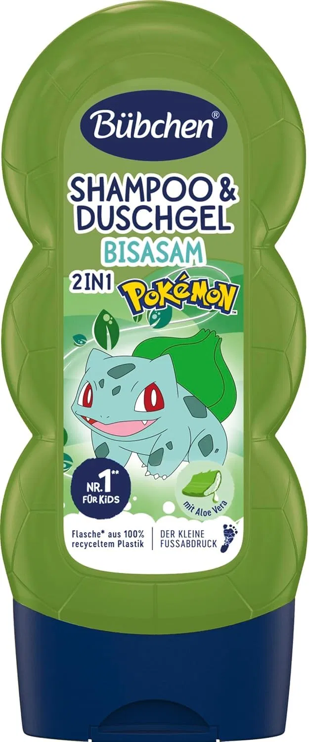 Детский шампунь и гель для душа 2-в-1 Bübchen Pokémon Bisasam Edition, 8 x 230 мл Bübchen — фото 2