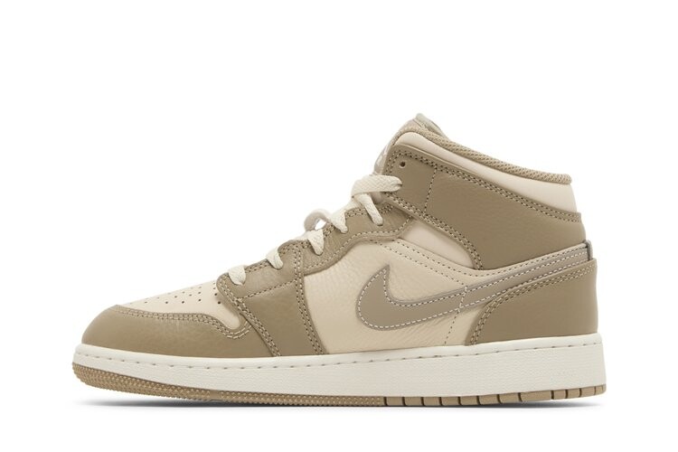 Кроссовки Air Jordan Retro 1 Mid GS, коричневый — фото 3
