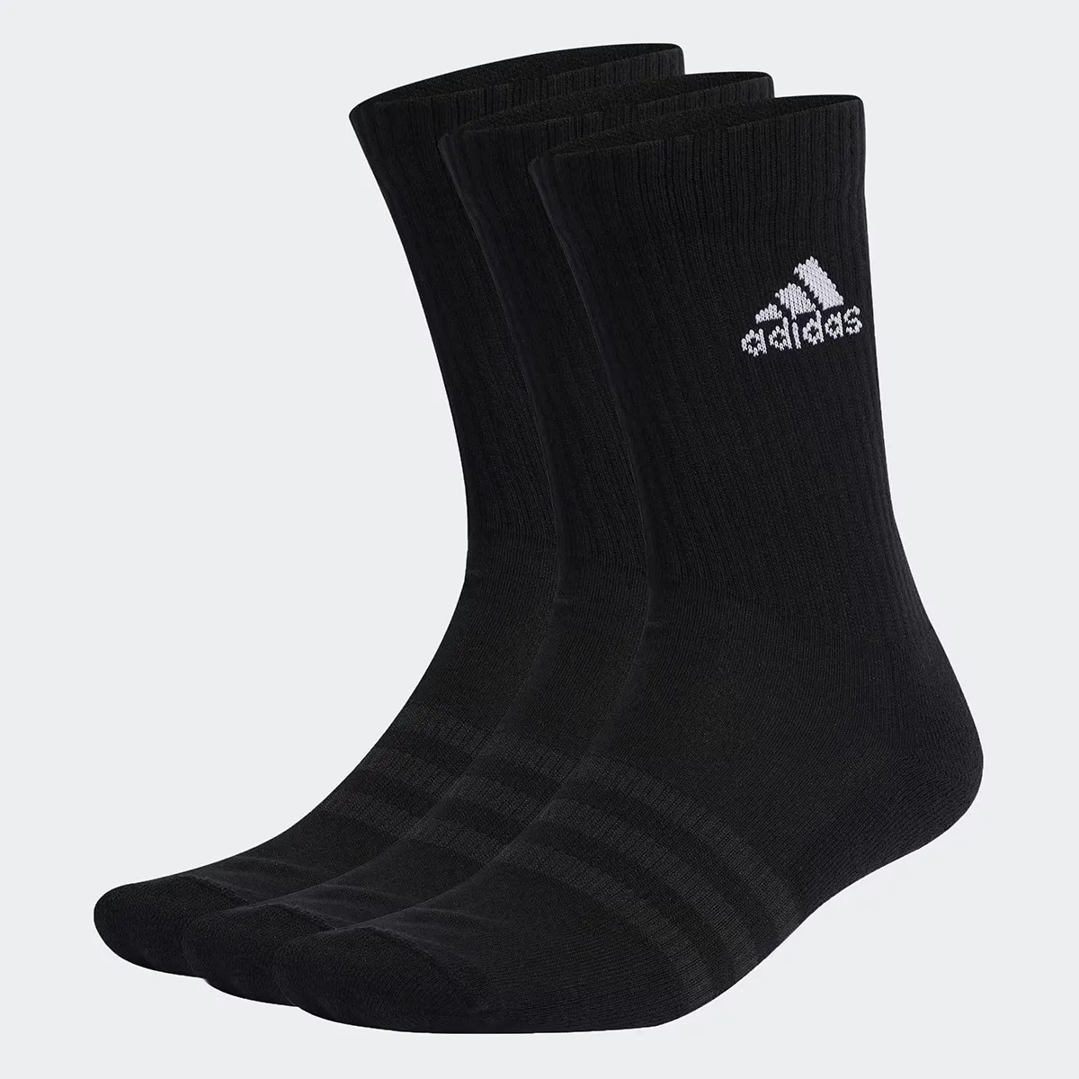 

Набор из 3 пар классических мягких носков Adidas, чёрный