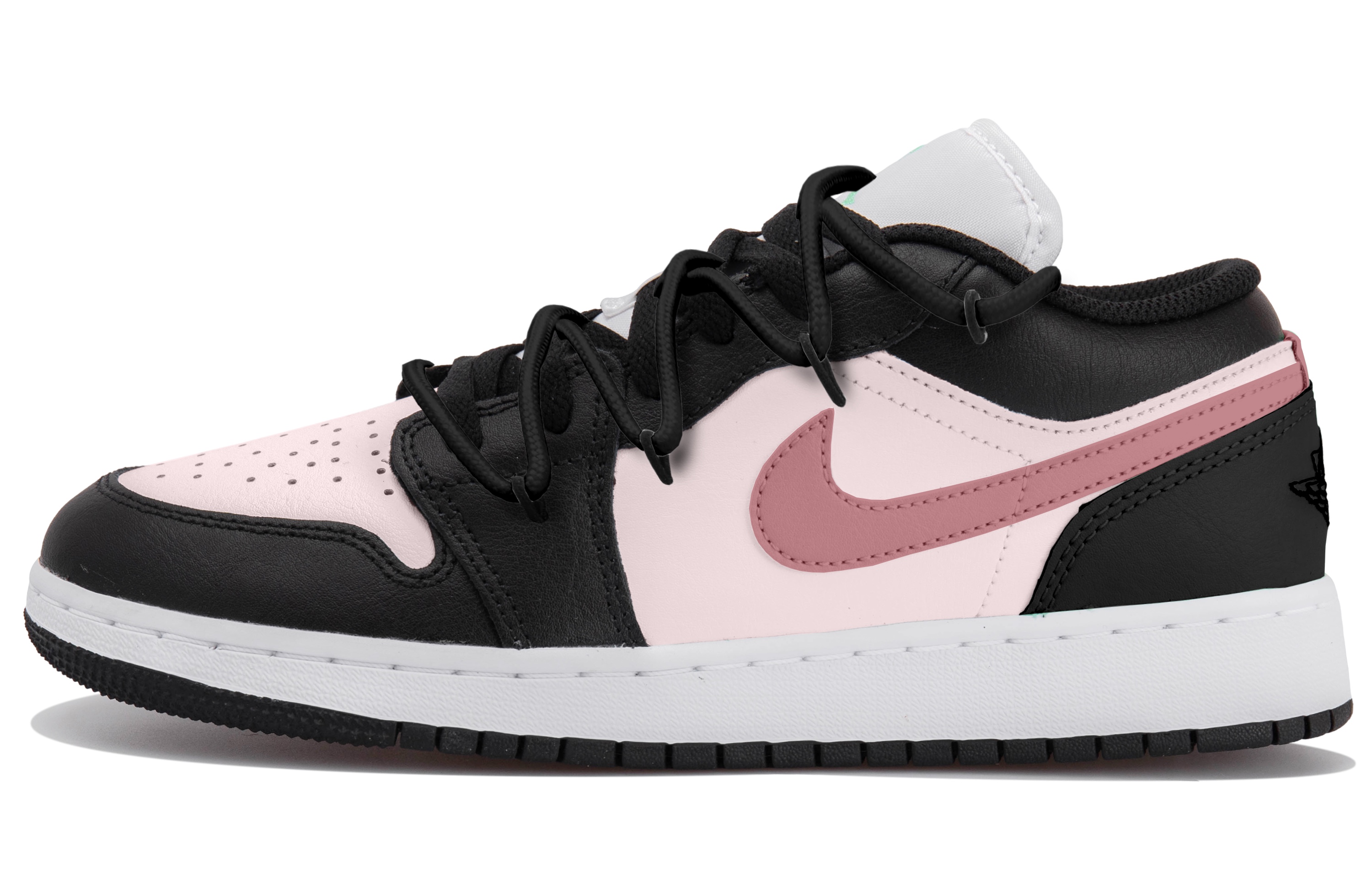 

Кроссовки Air JORDAN 1 Vintage Basketball Shoes Women's Low-Top Black Pink, черный/розовый