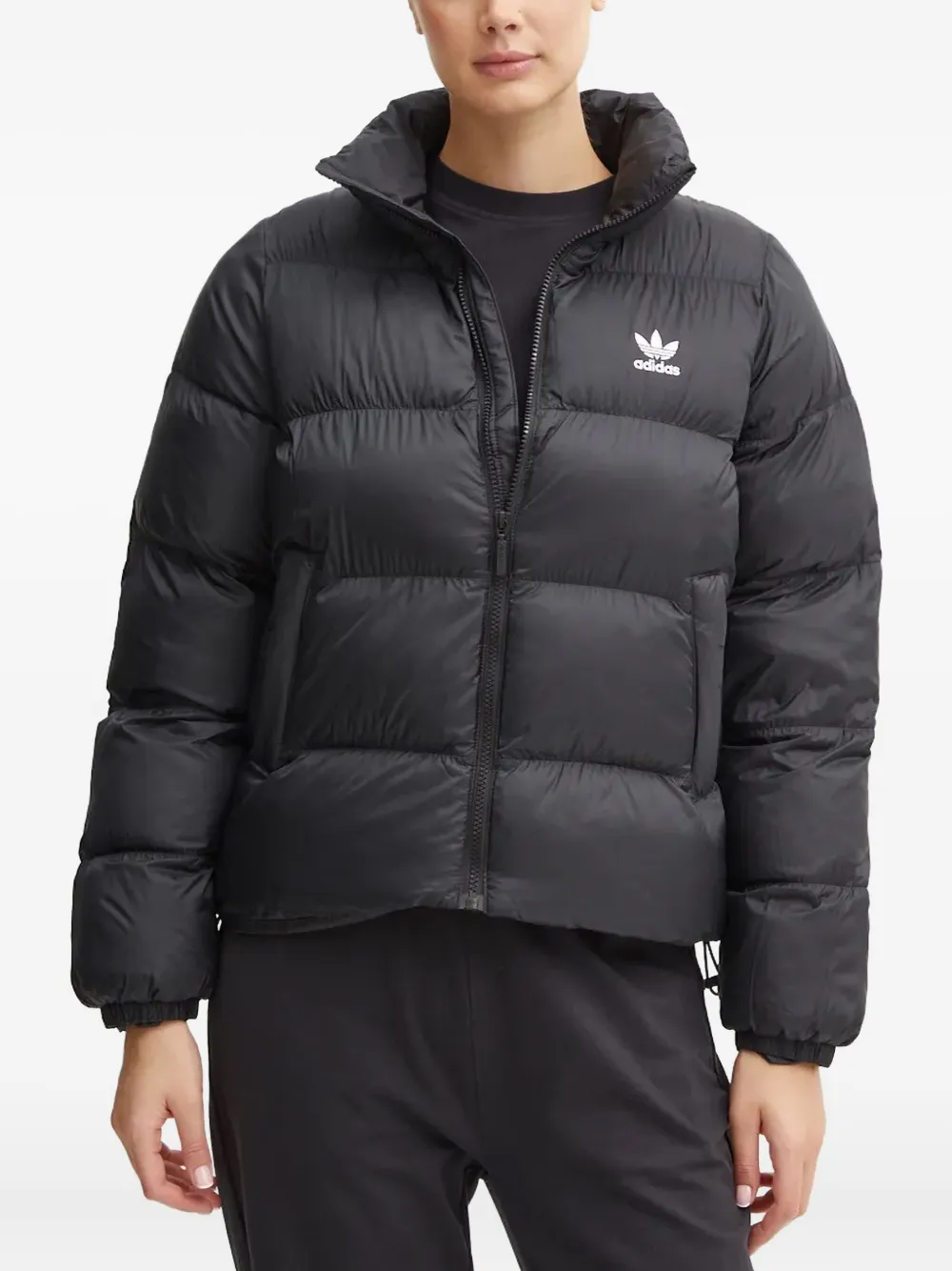 

Стеганая пуховая куртка Adicolor adidas, черный