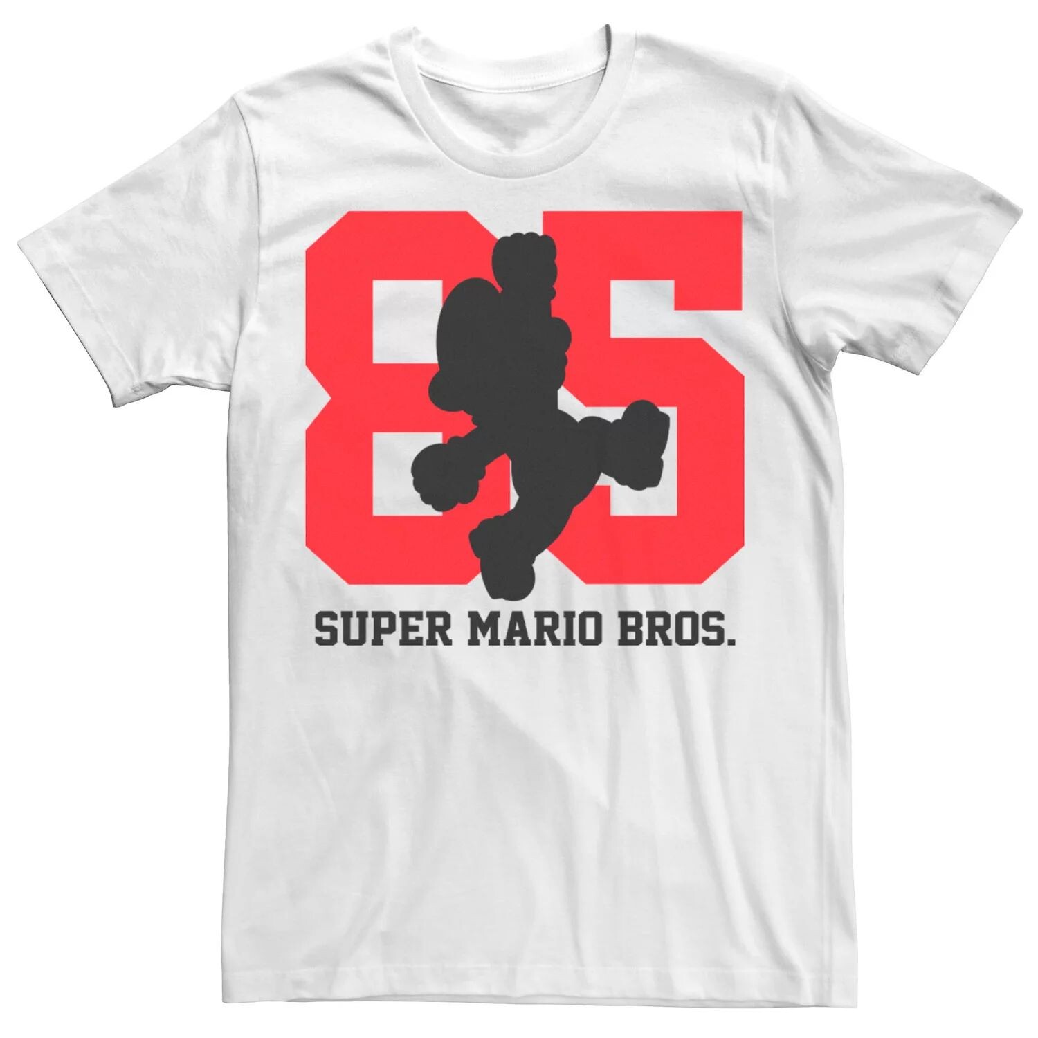 

Мужская футболка с силуэтом Super Mario Bros 85 Licensed Character, белый