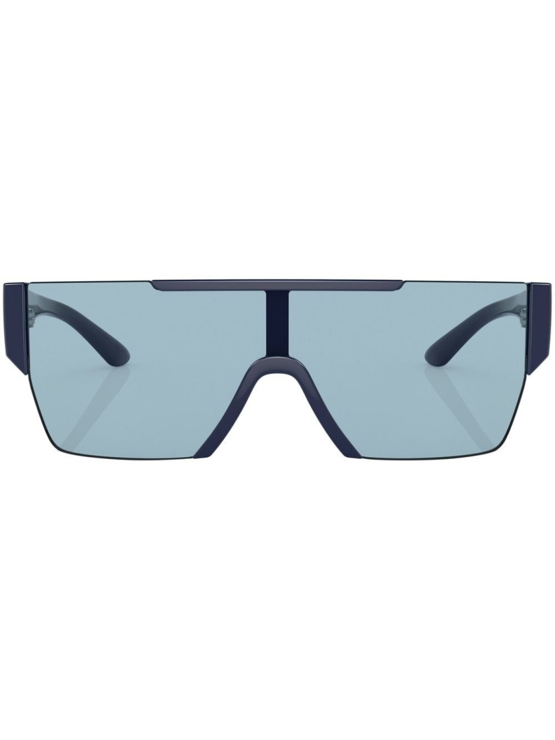 

Burberry Eyewear солнцезащитные очки в безободковой оправе, синий