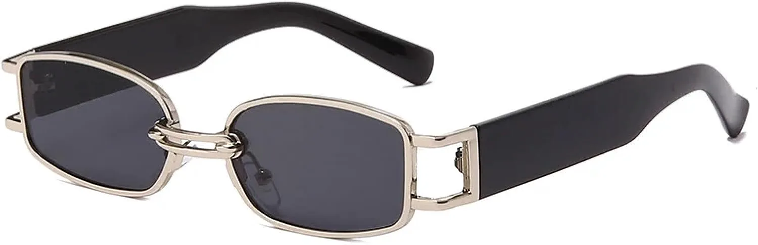 

Модные маленькие женские солнцезащитные очки в винтажном панк-стиле, мужские солнцезащитные очки с защитой от УФ-излучения UV400, прозрачные очки SZVVBKK, Silver Gray