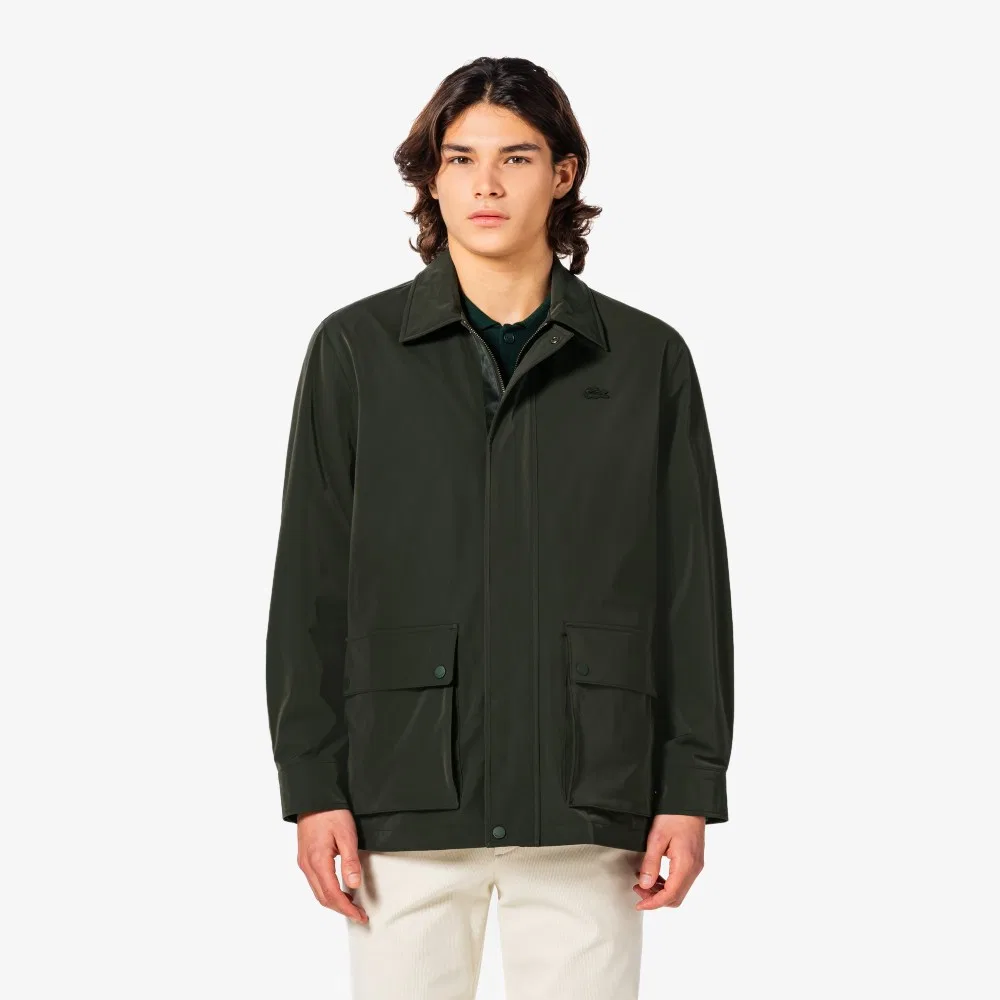 Мужская куртка-сафари тёмно-хаки от Lacoste — фото 4
