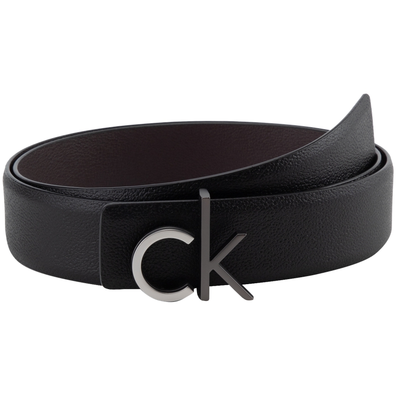 

Calvin Klein Ремень из комбинированной кожи мужской, R2F-Space Black/Earth Brown
