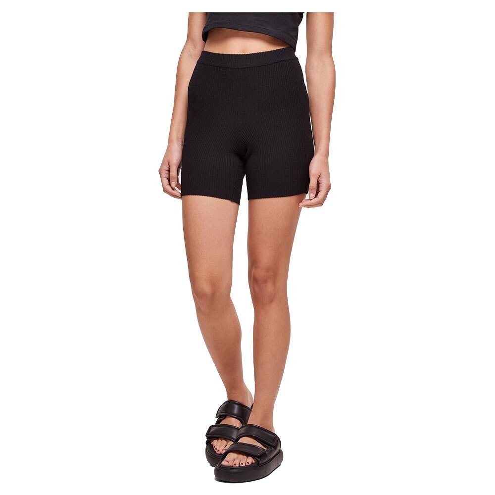 

Леггинсы Urban Classics Rib Knit Short, черный