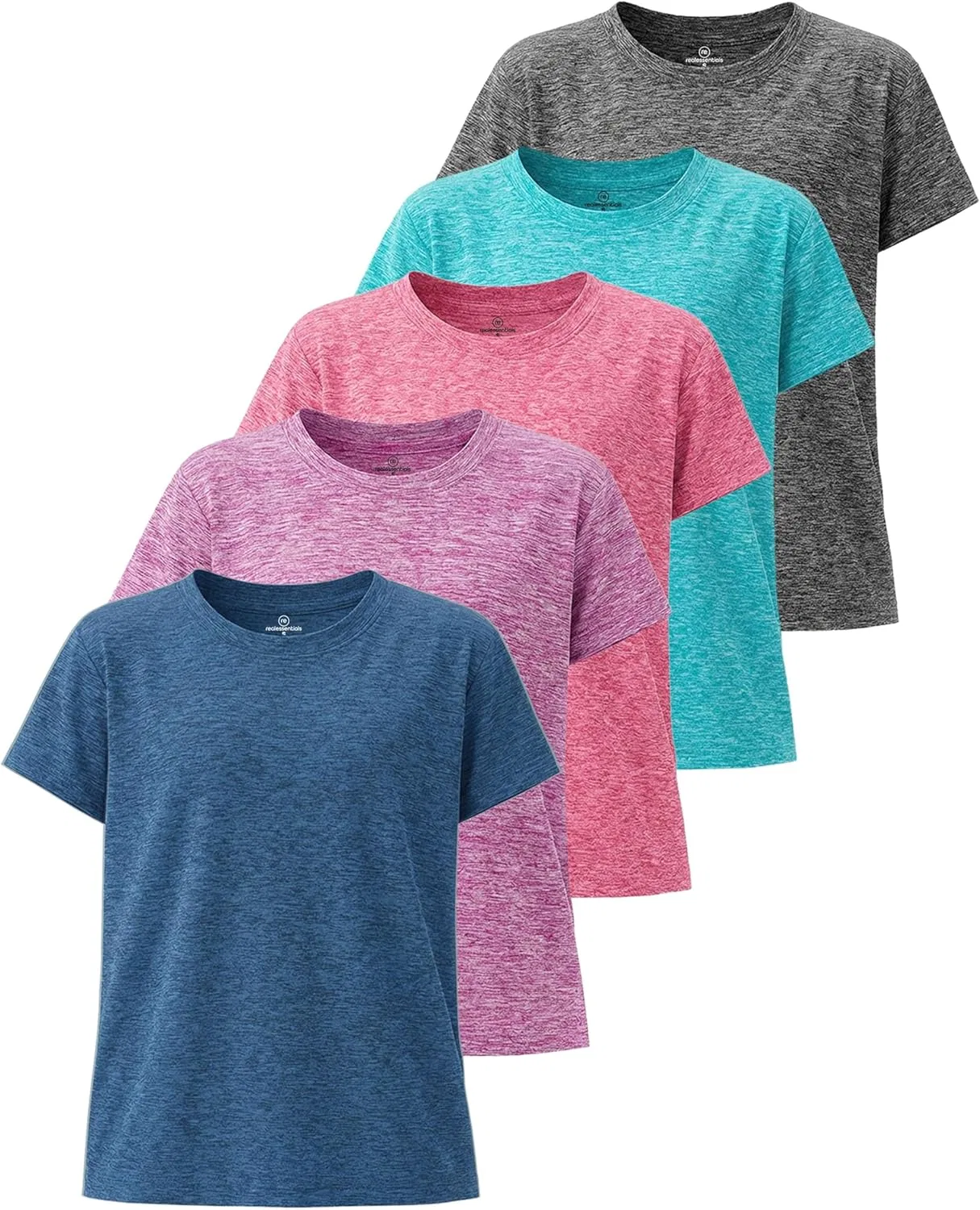 Детская футболка Athletic Dry-Fit Real Essentials, набор 5 штук, Set 2, размеры 4-16