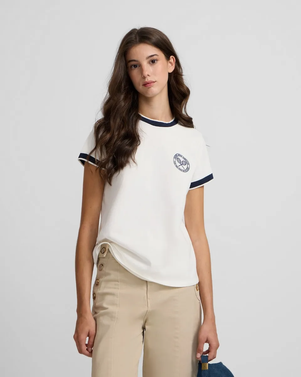 

Женская футболка в стиле varsity Silbon, белый