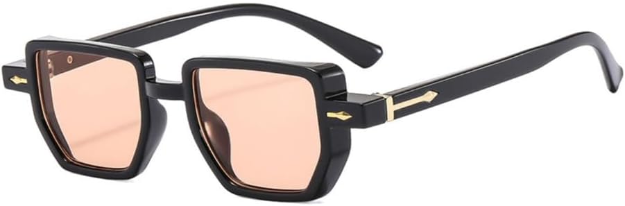 

Маленькие солнцезащитные очки для женщин и мужчин, панк-очки с заклепками, винтажные мужские солнцезащитные очки в нестандартной оправе, дорожные очки generic, C3 Black Tea