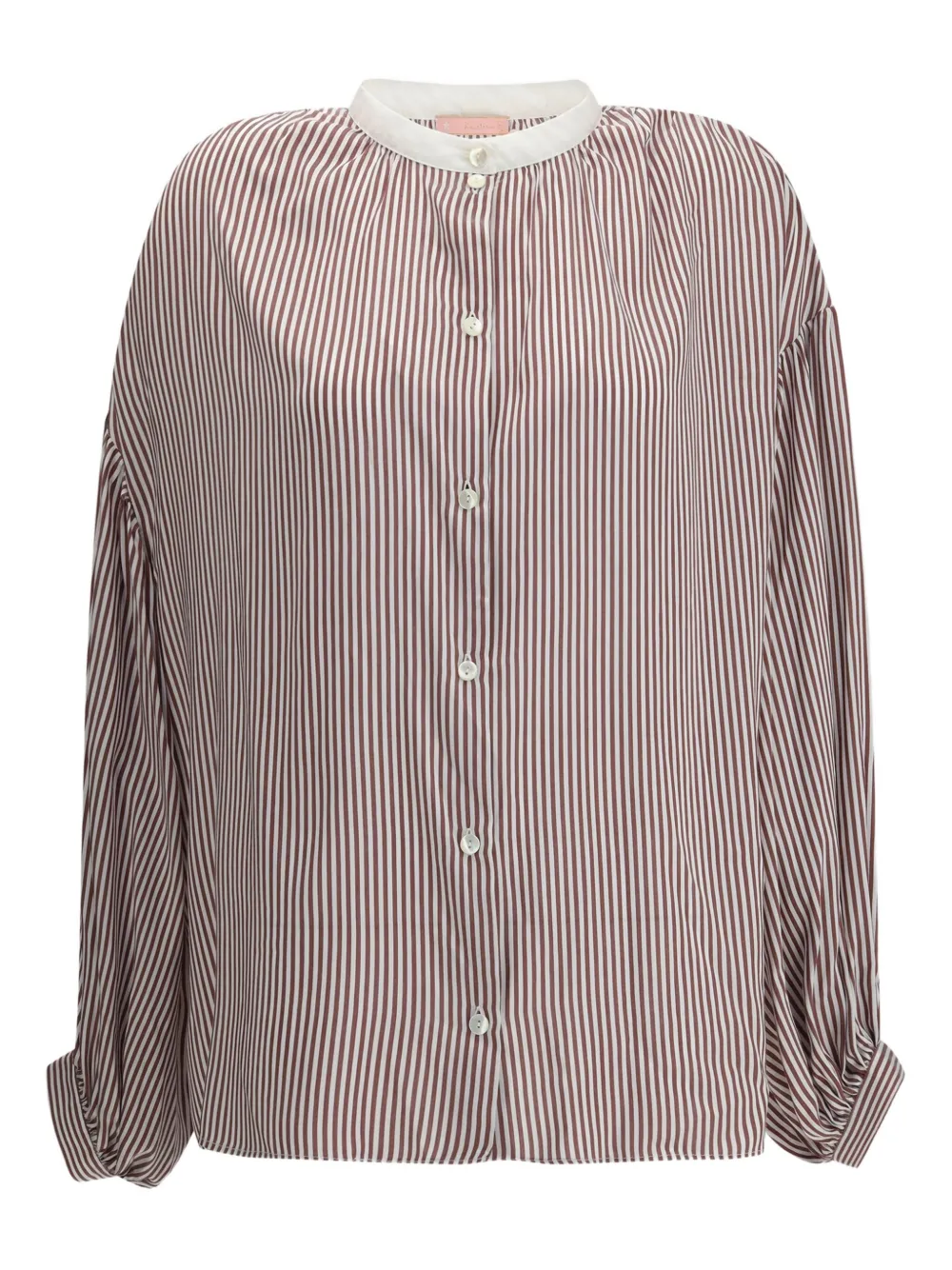 

Полосатая рубашка с рукавами-фонариками Kristina Ti, красный