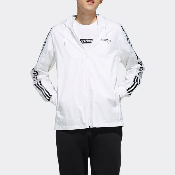Куртка adidas neo Cozy Sports Hooded Jacket White, белый — фото 2