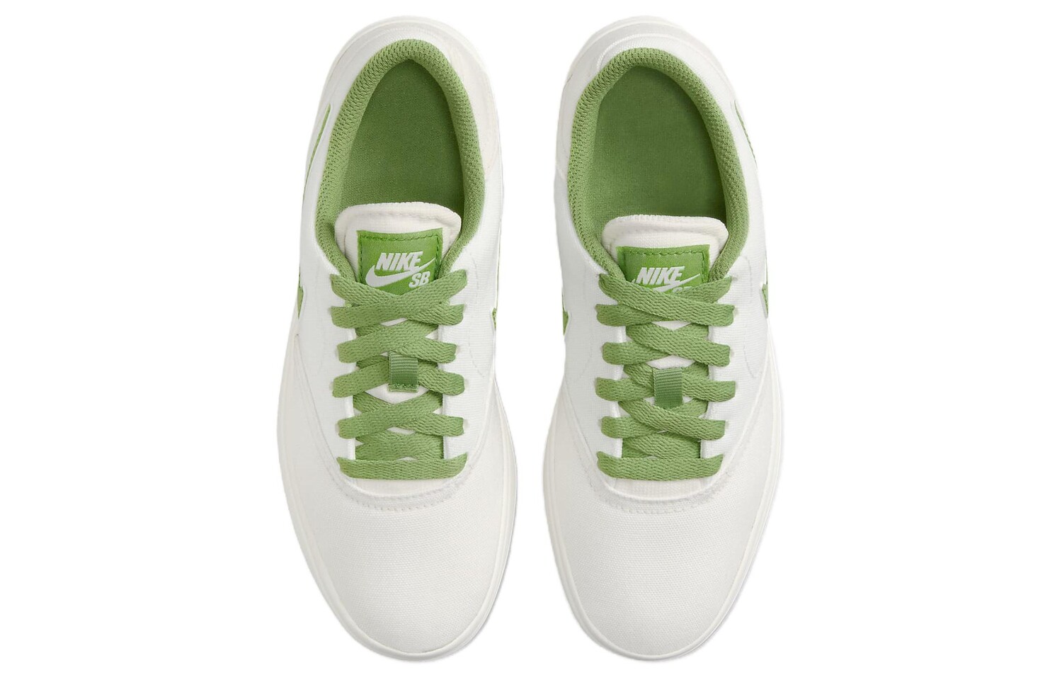 Женские кроссовки для скейтбординга в клетку Nike SB Check, White/Green — фото 3