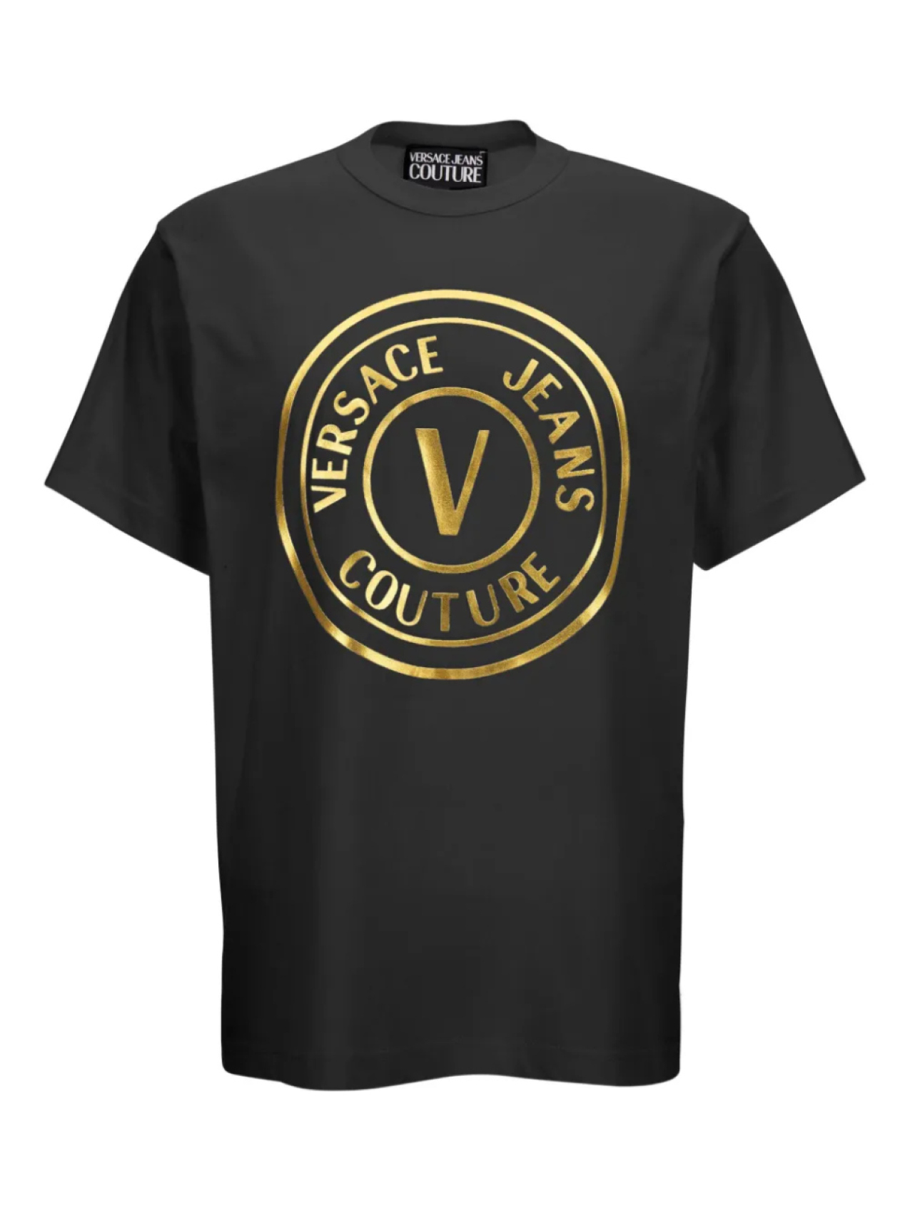 

Футболка с круглой эмблемой-логотипом Versace Jeans Couture, черный