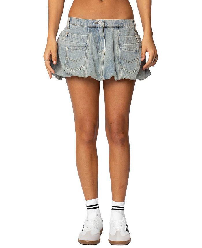 

Мини-юбка Jodi Denim Bubble Edikted, синий