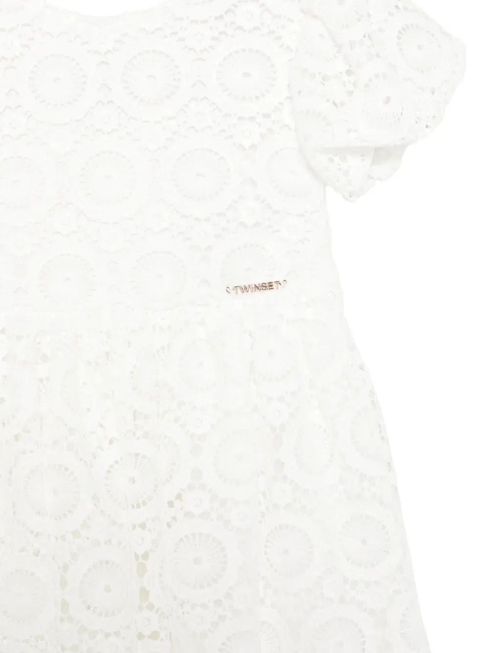 Платье с круглым вырезом Twinset Kids, белый — фото 3