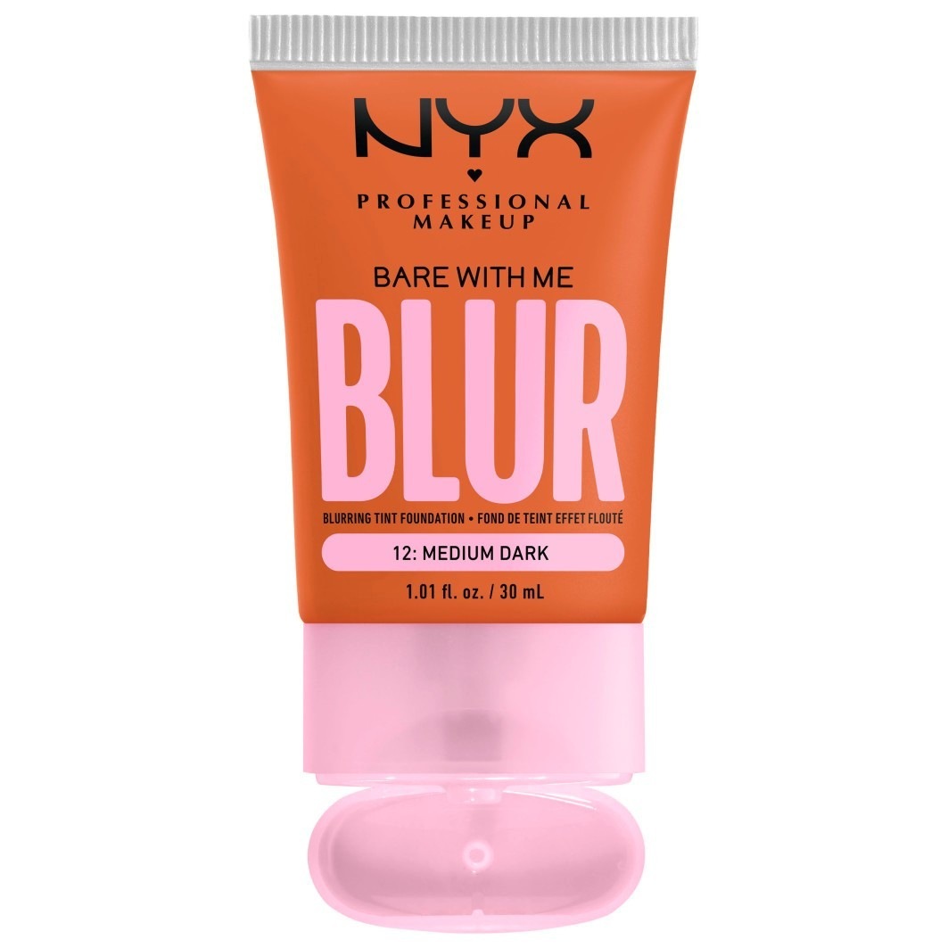 Тональный крем для лица bare with me blur skin tint Nyx Professional Makeup, medium warm, объем 30 мл — фото 2