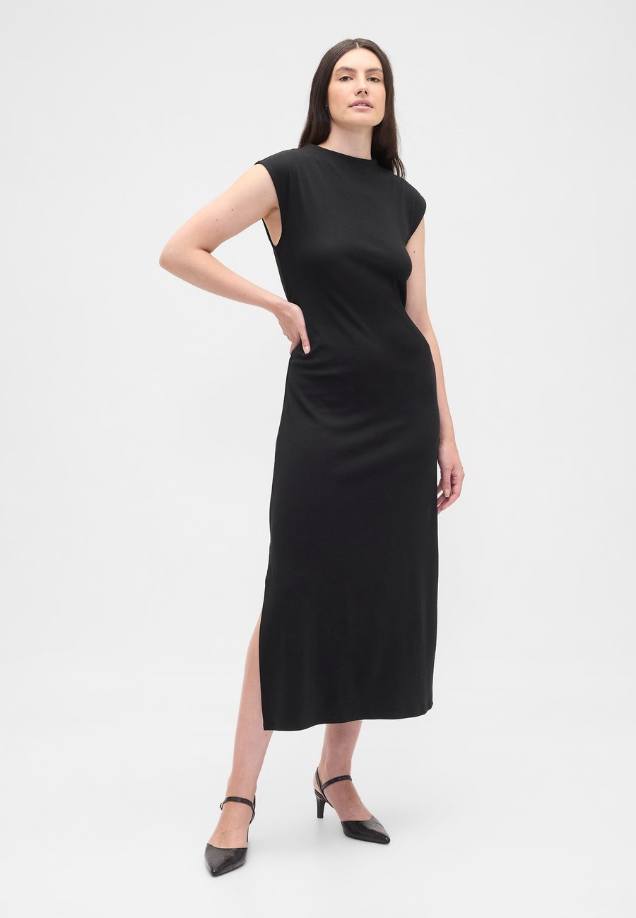 

Платье GAP V RUCHED HIGH NECK MAXI, Black