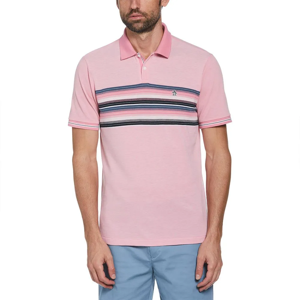 

Поло Original Penguin Birdseye Coolmax Chest Stripe, розовый