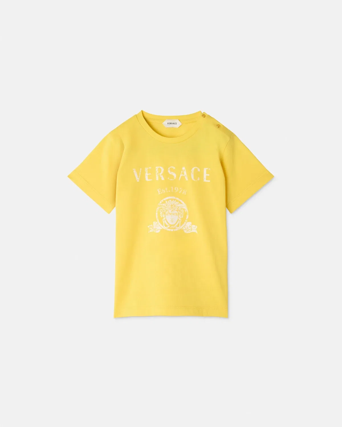 Майка из джерси с принтом для малышей Versace, желтый