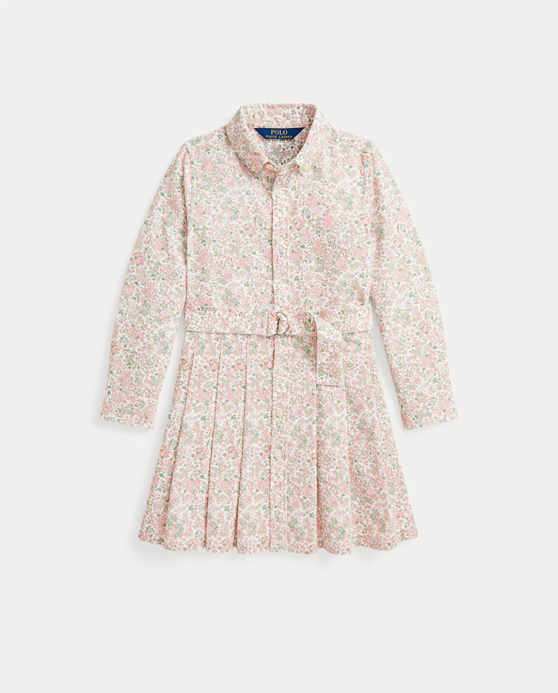 

Детское платье-рубашка из вельвета Polo Ralph Lauren, розовый