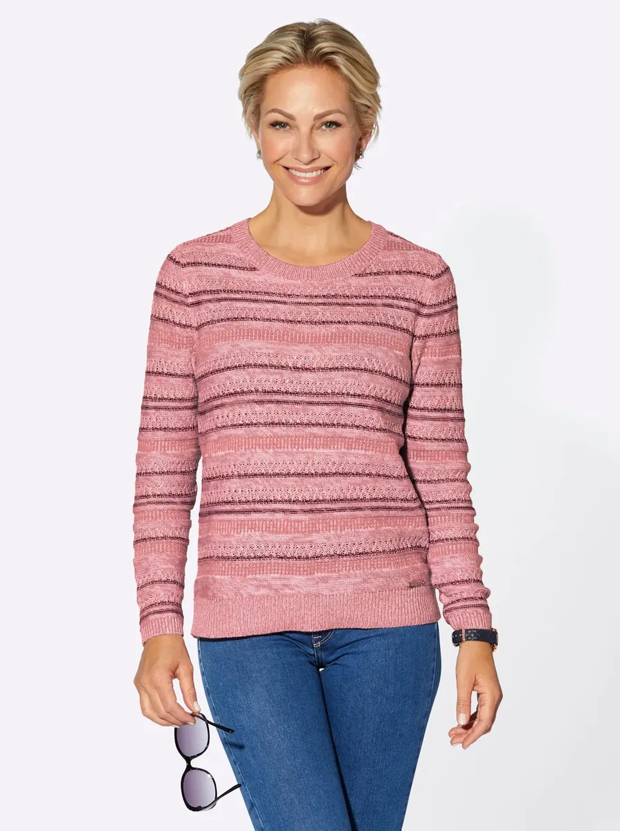 

Casual Looks Вязаный джемпер "Пуловер", цвет Malve-Ecru-Meliert