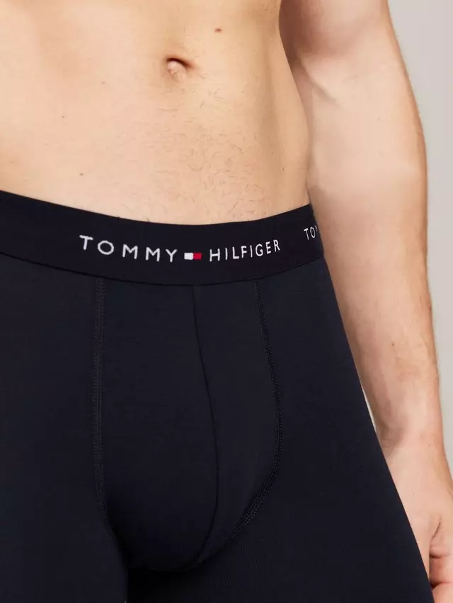 Трусы Tommy Hilfiger Essential Logo Waistband 3 шт, цвет red/white/d sky — фото 3