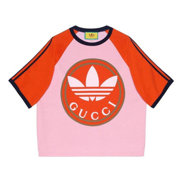 

Футболка adidas x cotton jersey t-shirt 'pink' Gucci, розовый