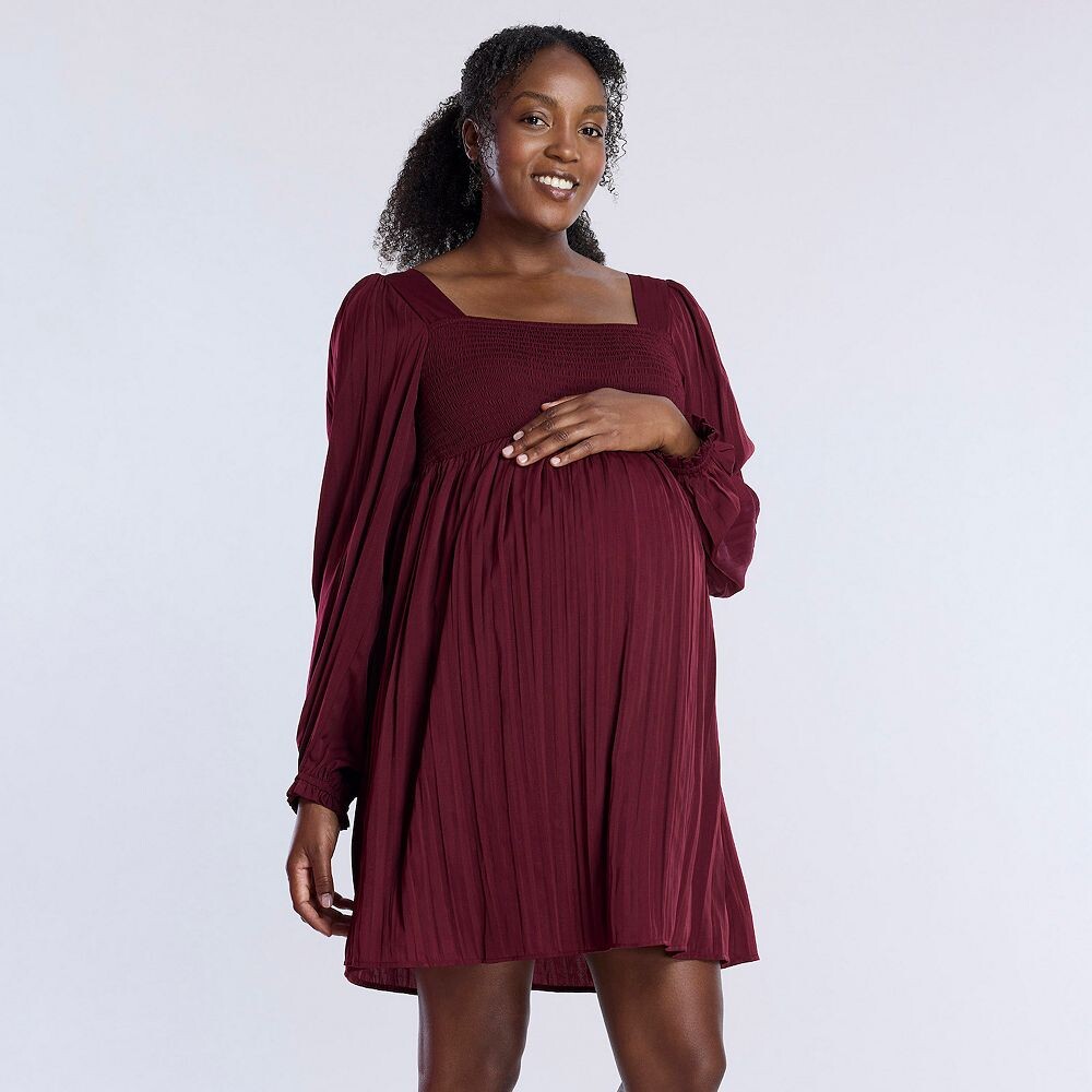 

Мини-платье Babydoll со сборками для беременных и Motherhood, цвет Zinfandel