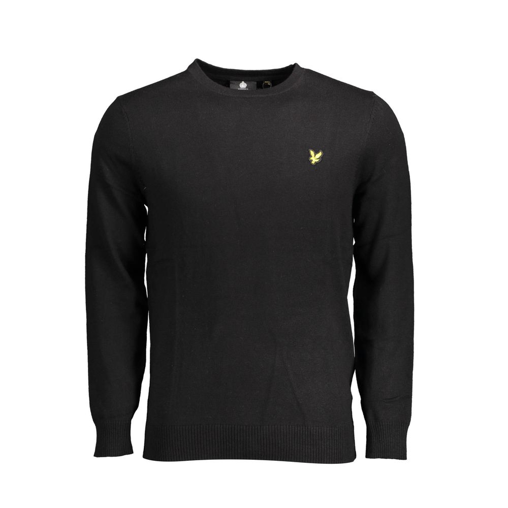 

Черный хлопковый мужской свитер Lyle & Scott
