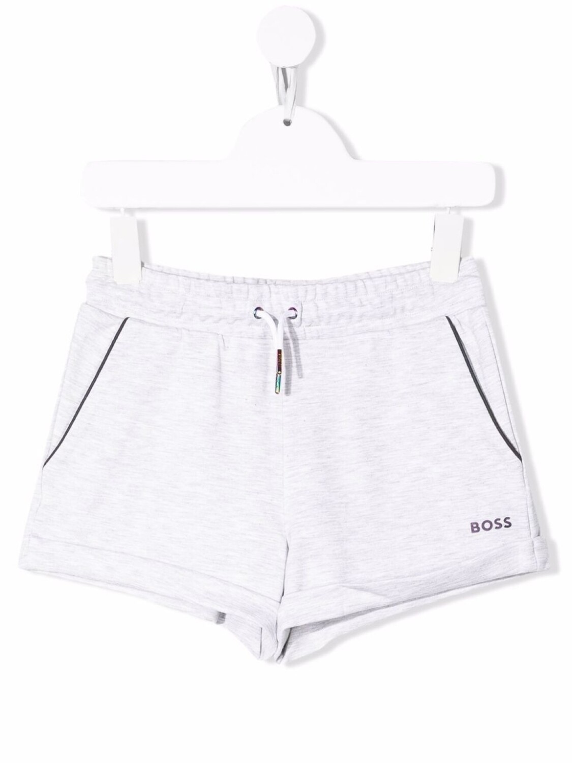 

BOSS Kidswear шорты с кулиской и логотипом, серый