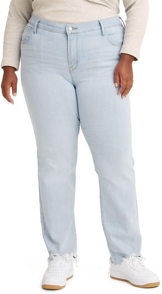 

Женские джинсы Levi's 724 с высокой талией (большие размеры), Slate Scan - Light Indigo