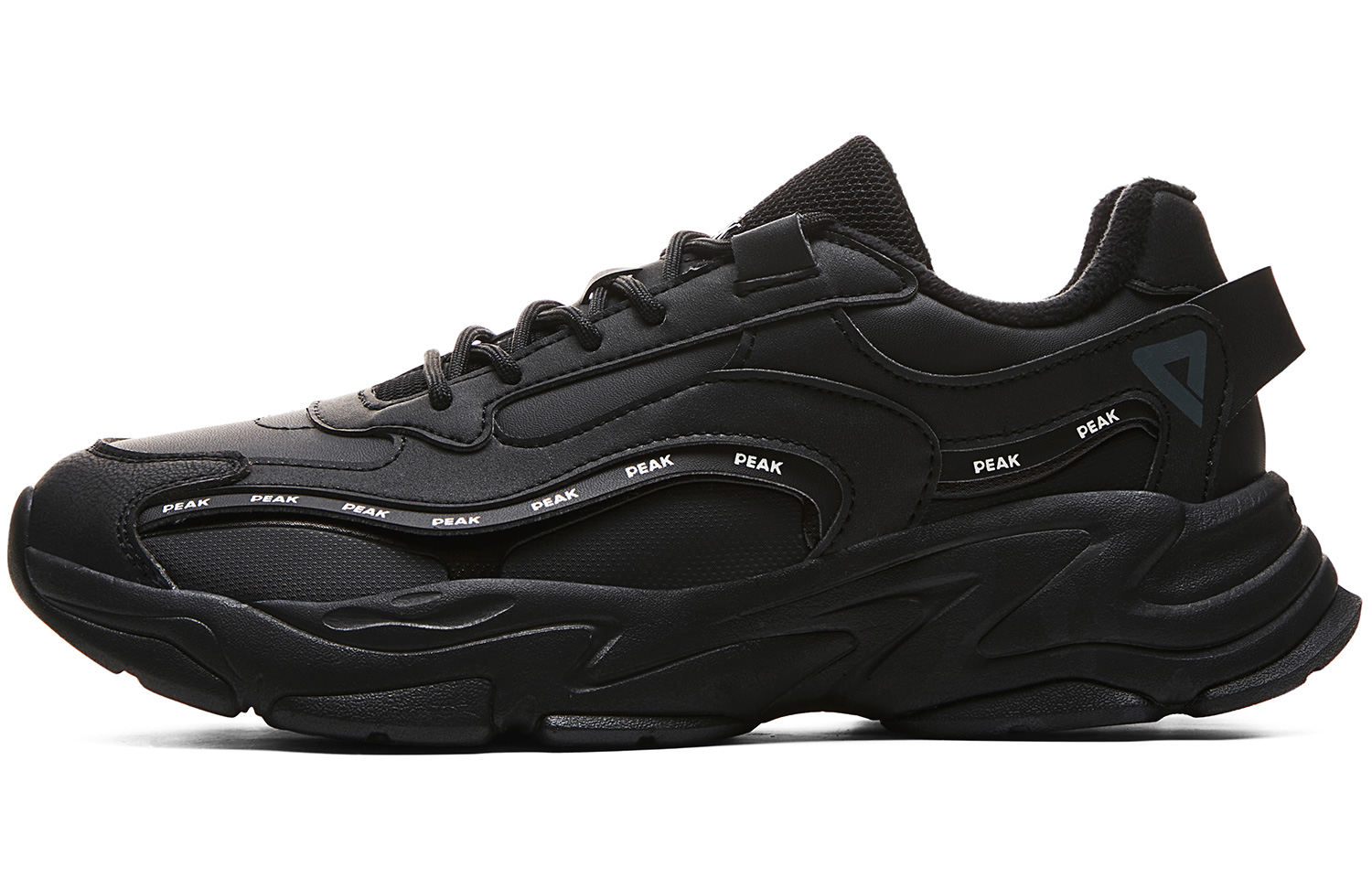 

Xinglan Противоскользящие, Износостойкие, Термо Низкие Массивные Кроссовки Мужские Черные PEAK, Полностью Черные