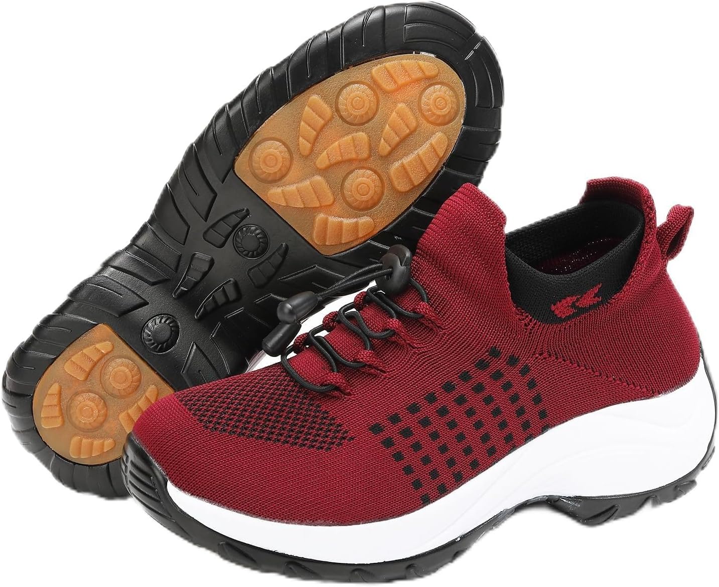 

Мужские и женские ортопедические кроссовки, дышащие для ходьбы, с поддержкой свода стопы, удобные с воздушной подушкой, ортопедические при плантарном фасциите, с толстой подошвой, модные кроссовки Rianclud, красный