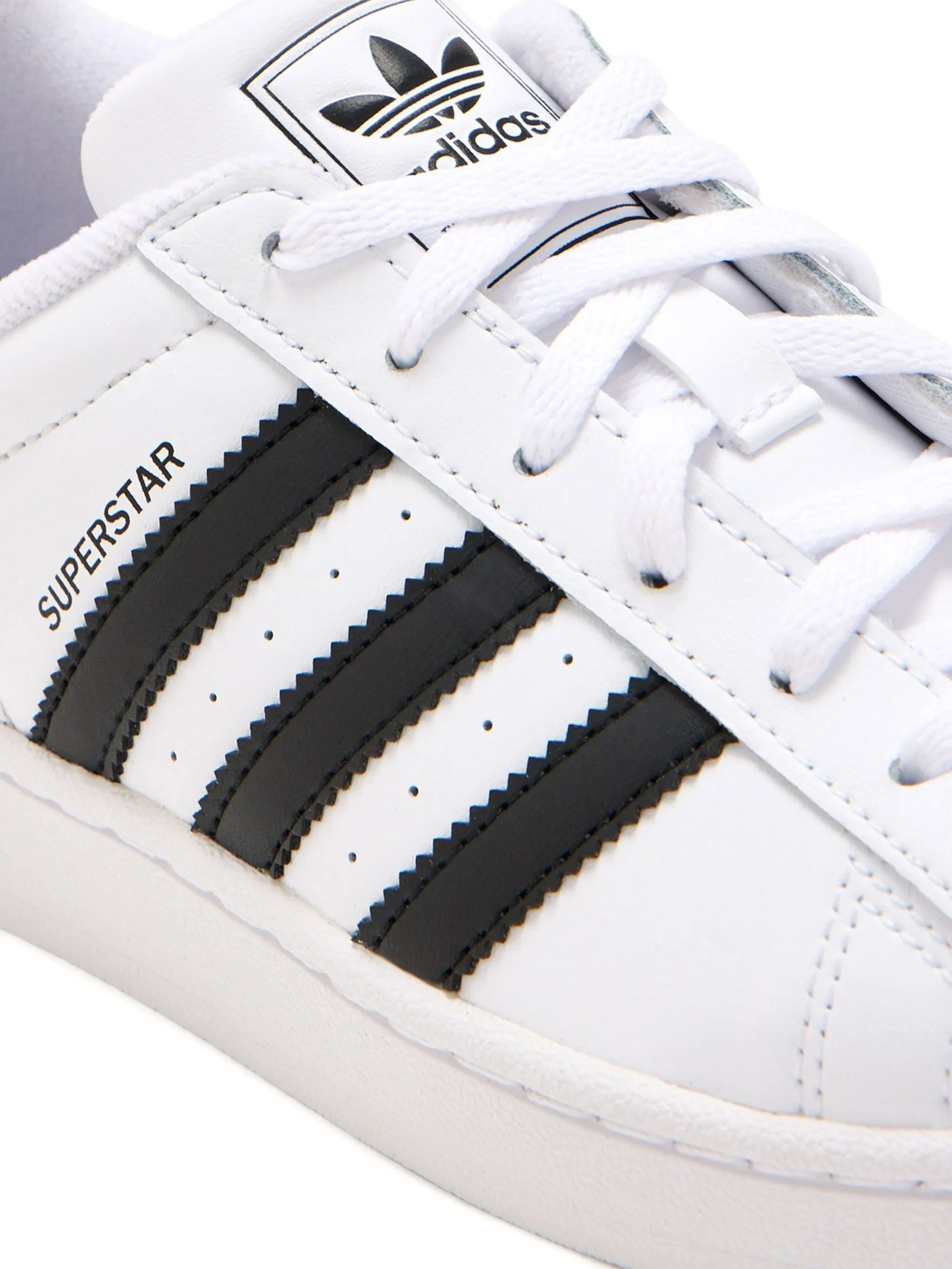 Кеды Superstar с контрастными полосками Adidas Kids, белый — фото 4