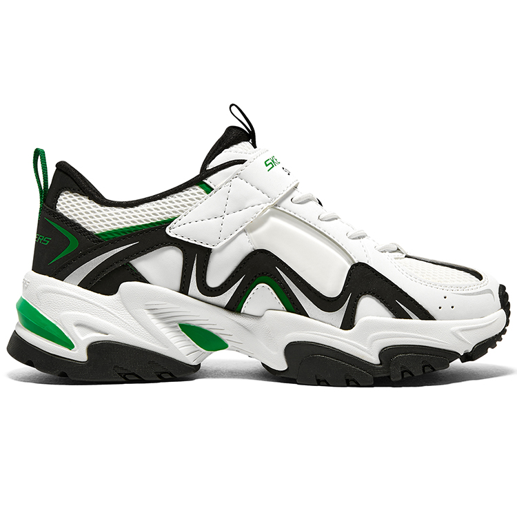 Низкие кроссовки для детей D'LITES 2.0 Skechers, белый/зеленый — фото 2