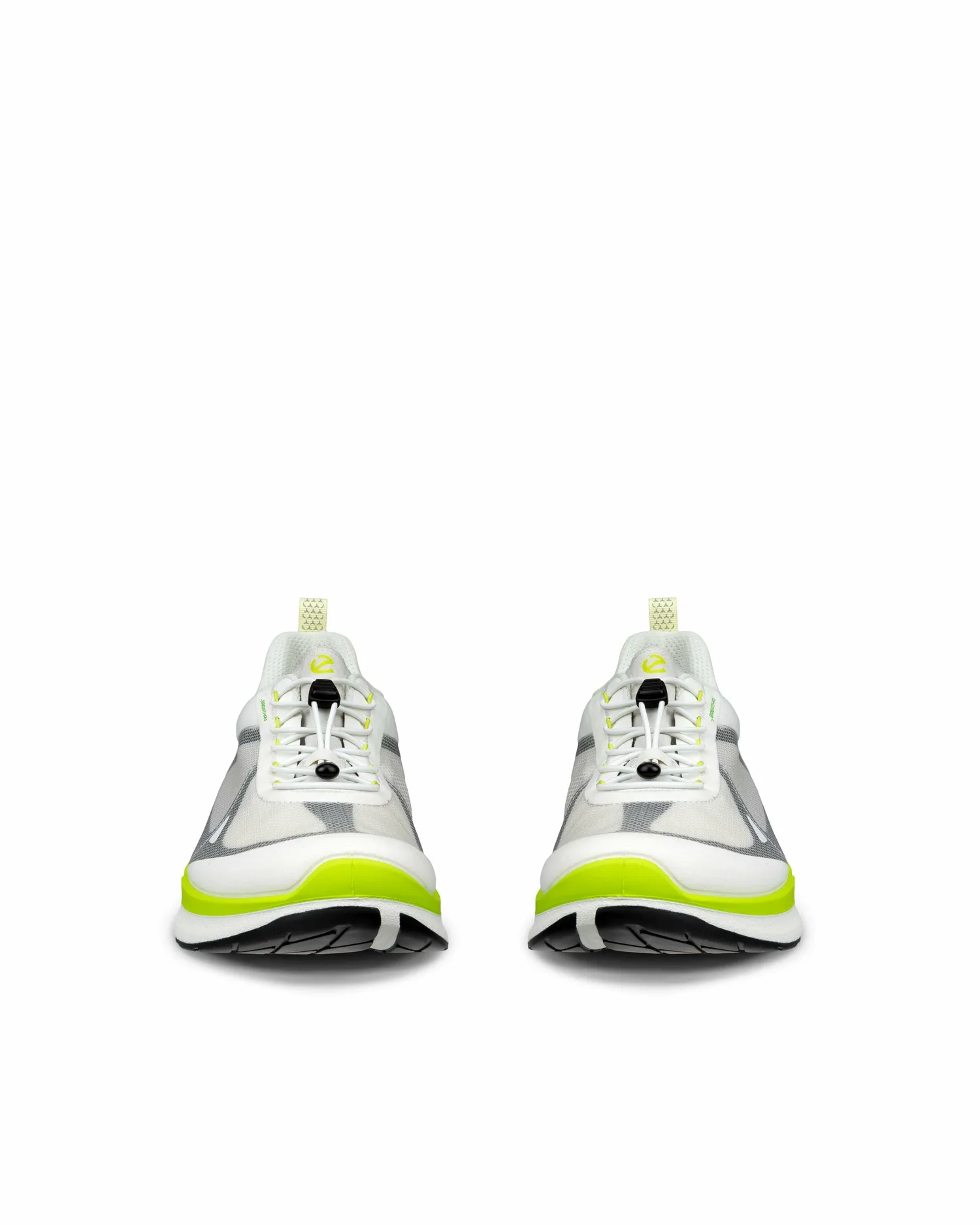 Мужские спортивные кроссовки ECCO Biom 2.2 из натуральной кожи для отдыха, WHITE / BLACK / LIME PUNCH — фото 2