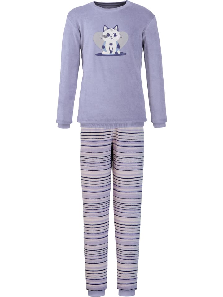

Erwin Müller Детская пижама из махровой ткани сиреневого цвета