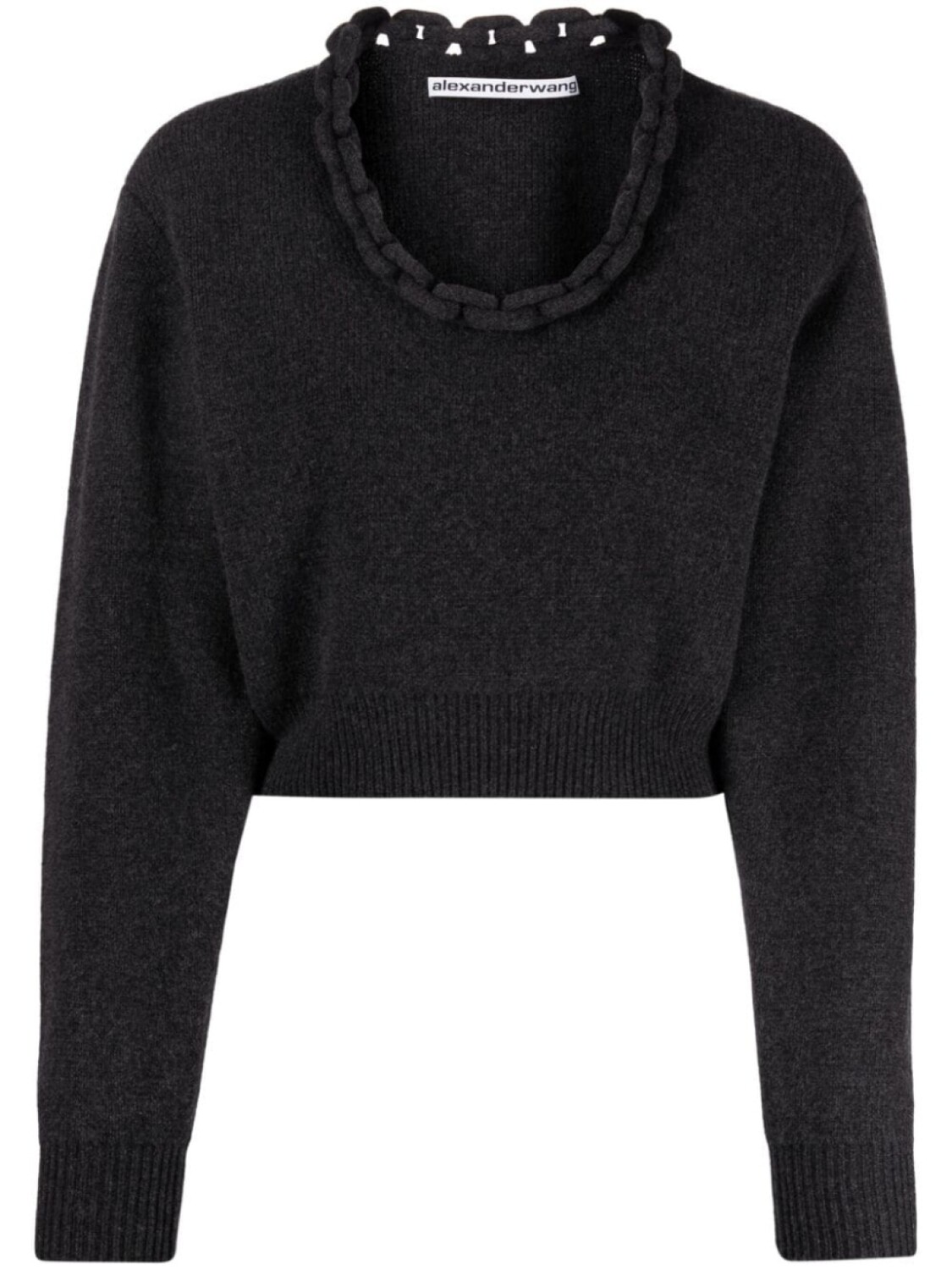 

Alexander Wang кашемировый джемпер с U-образным вырезом, серый