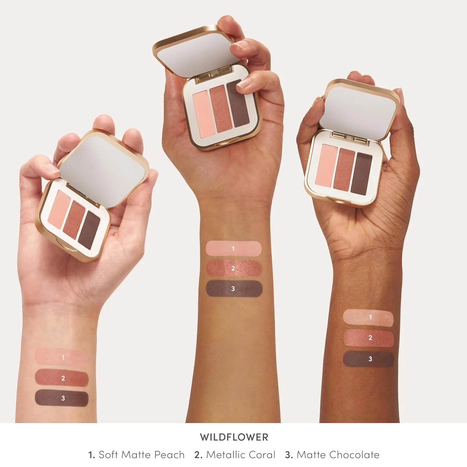 Тени для век Jane Iredale PurePressed Eye Shadow Triple, высокопигментированные минеральные тени для век, стойкая формула, предотвращающая скатывание, безопасны для чувствительной кожи вокруг глаз., Wildflower — фото 4