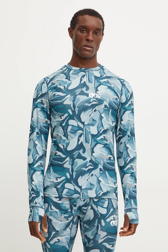 

Функциональный лонгслив Nangha Printed Picture, бирюзовый