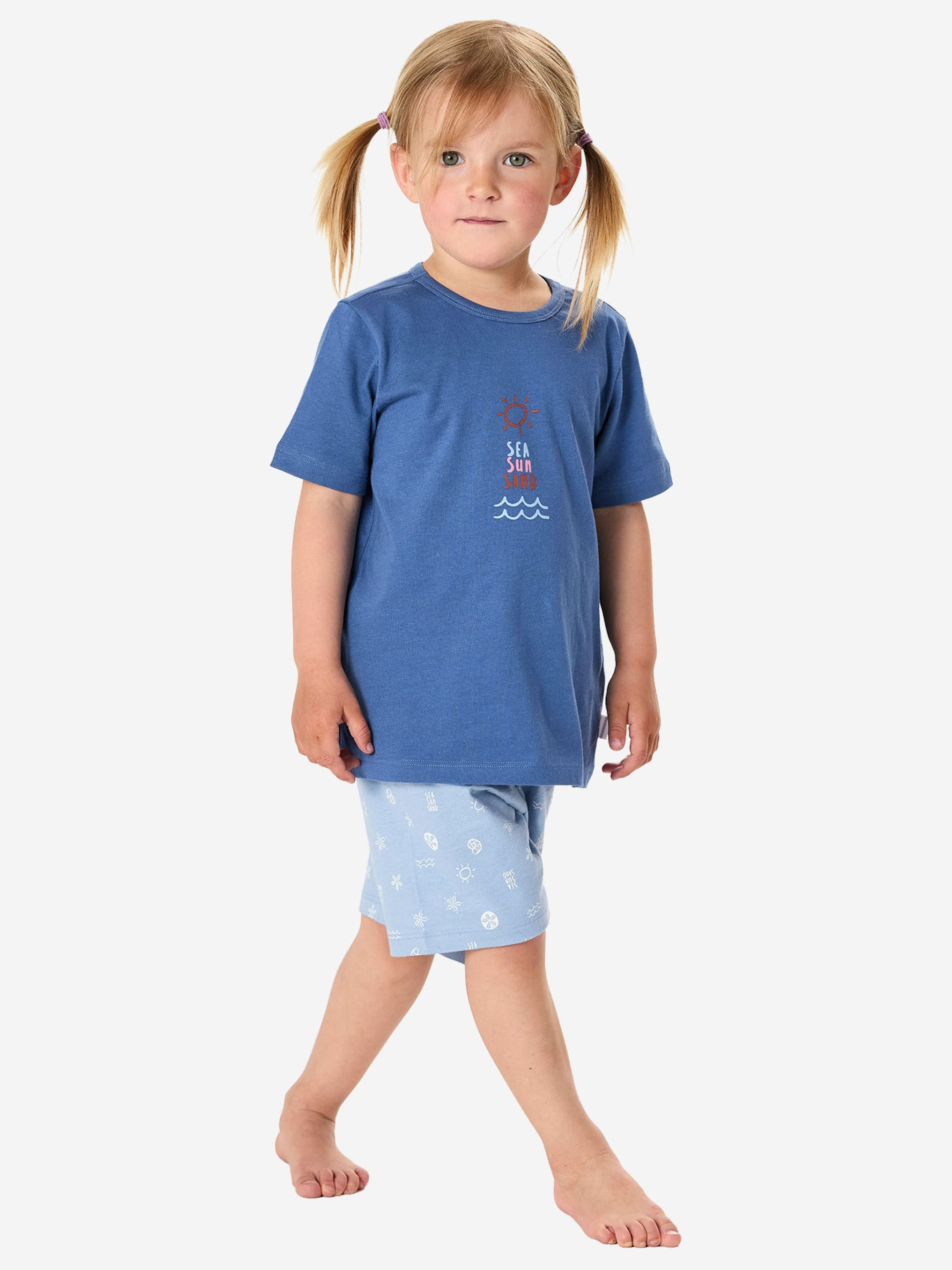 SCHIESSER Пижама 'Kids Nightwear' в светло-синем и темно-синем цветах — фото 4