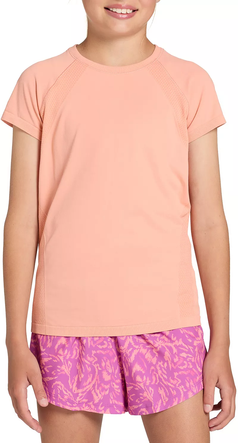 

Бесшовная футболка с короткими рукавами DSG Girls' Movement, цвет Summer Peach