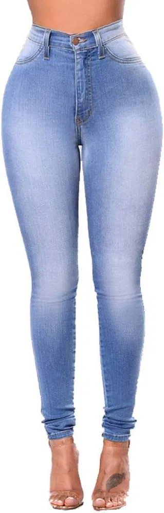 Джинсы облегающие, Medium Blue, без бренда