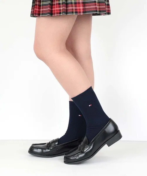 Носки школьные Tommy Hilfiger с логотипом, 18 см, тёмно-синие